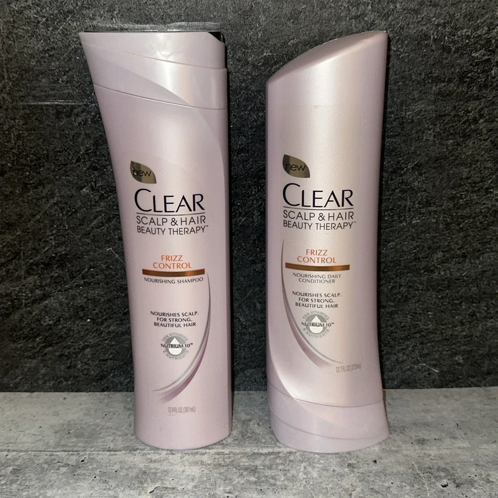 2 Lot Clear Scalp & Hair Frizz Control Nourishing Daily Shampoo & Conditioner